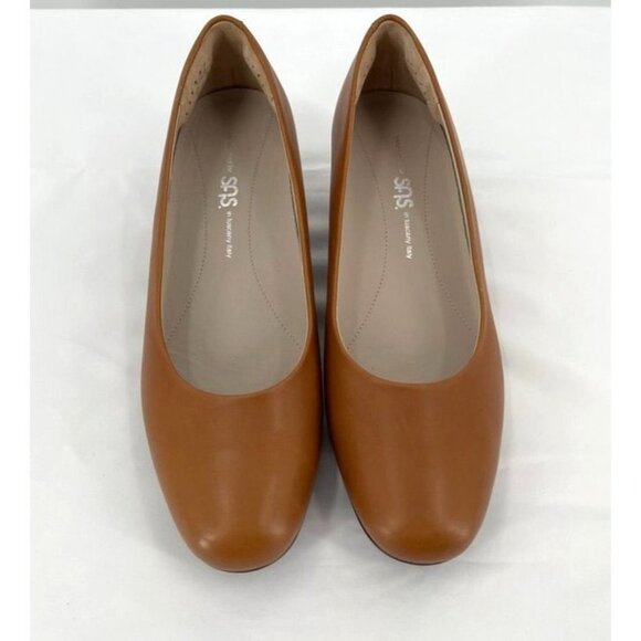 SAS Sophia Camel Wedge Pump SIze 10W Made In Italy - Picture 1 of 10
